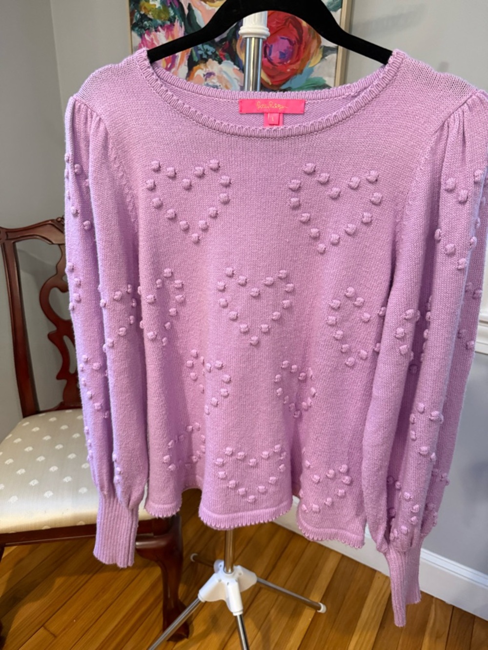 Lilly Pulitzer Lavender heart  Knit Sweater